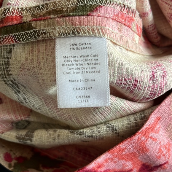 TALBOTS Petite floral Cotton skirt size 2P - Picture 8 of 8